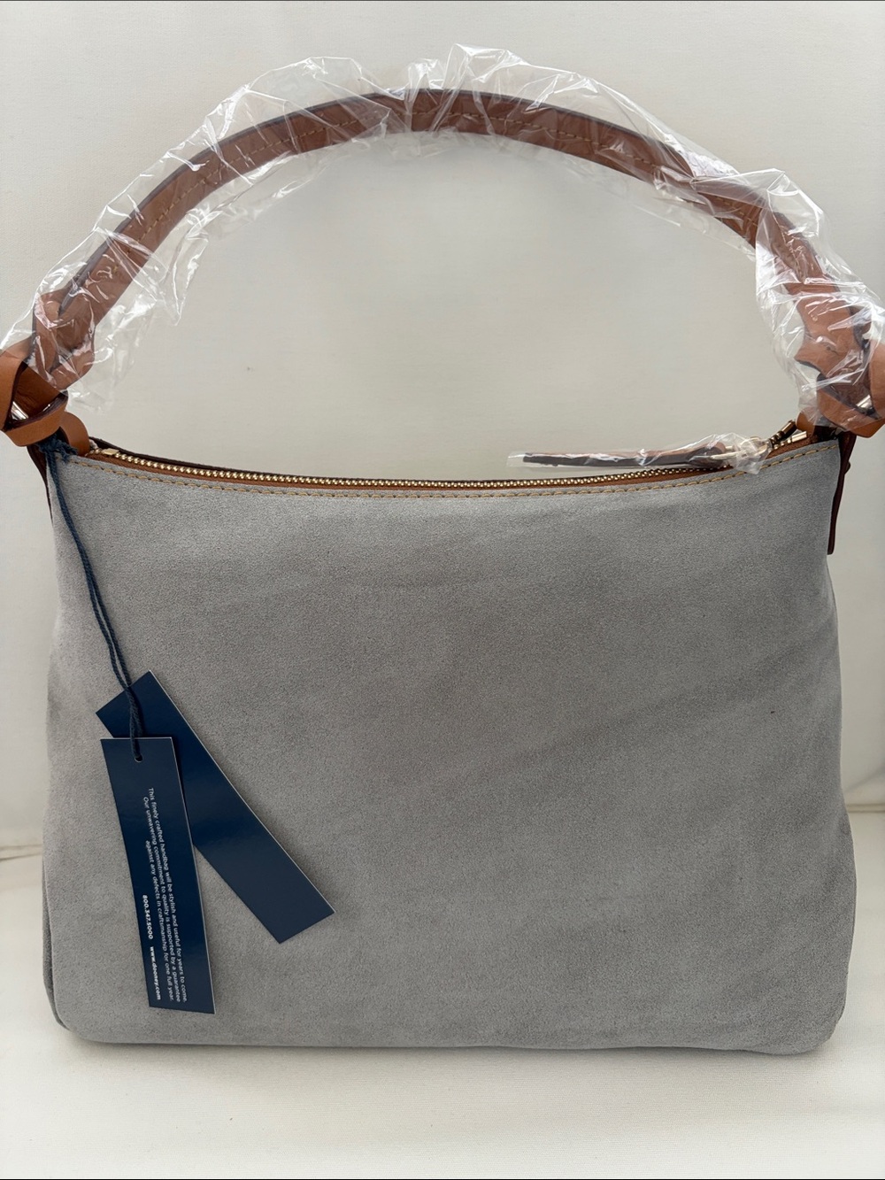 NWT - Dooney & Bourke Suede Large 12 x 9 x 4.5” Chloe - Picture 5 of 7